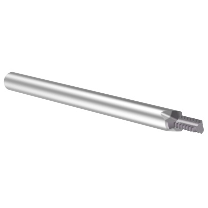 Picture of Thread Mill USA TM12540 Carbide #4 x 40.00TPI UN 0.085 Cut Dia Cylindrical 0.1250 2.000 OAL TIALN